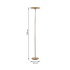 Luminária de Chão Dourada Ono de Metal Com LED Integrado 159,5m Dot Spotline