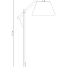 Luminaria de Chão Grua Madeira Regulável C660 Golden Art