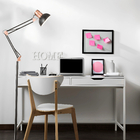 Luminária de Chão para Lâmpada LED Preta Metal 190cm Office Deluxe Gmh
