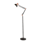Luminária de Chão para Lâmpada LED Preta Metal 190cm Office Deluxe Gmh