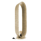 Luminária De Chão Madeira Oval Slim -  Lâmpada E27 Marfim