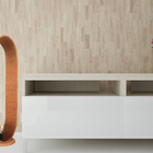 Luminária De Chão Madeira Oval Slim -  Lâmpada E27 Mel