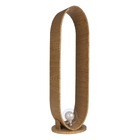 Luminária De Chão Madeira Oval Slim -  Lâmpada G9 (cupula Em