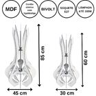 Luminária De Chão Mdf Holambra Branco Kit Com 2 - 85x45cm E 6