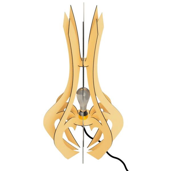 Luminária De Chão Mdf Holambra Mdf Cru 85x45cm