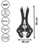 Luminária De Chão Mdf Holambra Preto 85x45cm