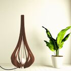 Luminária De Chão Mdf Ibiza Marrom Kit Com 3 - 90x28cm, 75x23