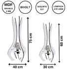 Luminária De Chão Mdf Palace Branco Kit Com 2 - 75x40cm E 60x