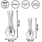 Luminária De Chão Mdf Palace Branco Kit Com 2 - 85x45cm E 60x