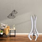 Luminária De Chão Mdf Palace Branco Kit Com 2 - 85x45cm E 75x