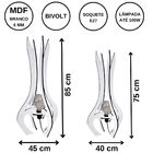 Luminária De Chão Mdf Palace Branco Kit Com 2 - 85x45cm E 75x