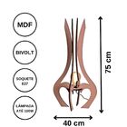 Luminária De Chão Mdf Palace Marrom 75x40cm