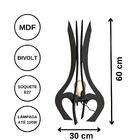 Luminária De Chão Mdf Palace Preto 60x30cm