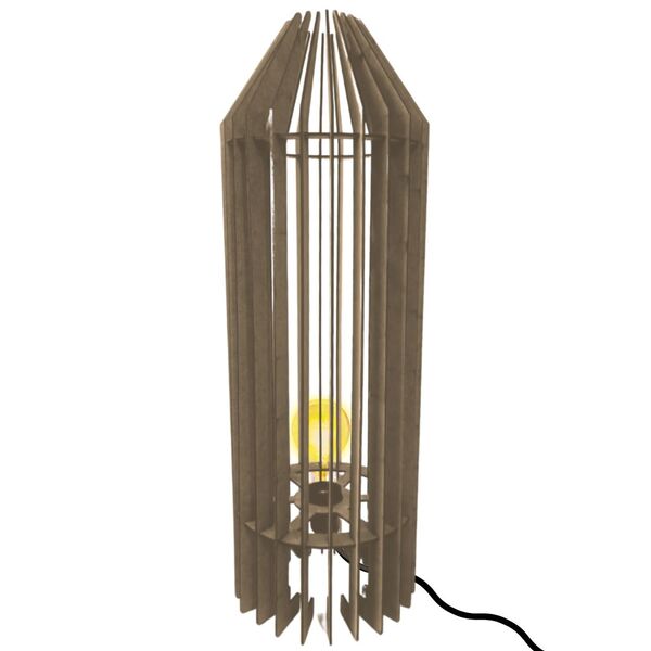 Luminária De Chão Mdf Penedo Marrom 75x20cm