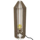 Luminária De Chão Mdf Penedo Marrom Kit Com 2 - 90x20cm E 60x