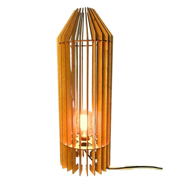 Luminária De Chão Mdf Penedo Mdf Cru 60x20cm