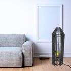 Luminária De Chão Mdf Penedo Preto 60x20cm