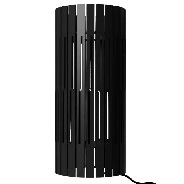 Luminária De Chão Mdf Torre De Pisa Preto 75x25cm