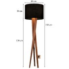 Luminária De Chão Modelo Bella Pés De Madeira Maciça Cúpula L