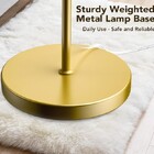 Luminária De Chão Moderna Coluna Slim Metálica Cúpula Curva P