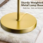 Luminária De Chão Moderna Coluna Slim Metálica Cúpula Curva P