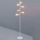 Luminária De Chão Moderna Slim Coluna Metálica P/7 Lâmpadas E