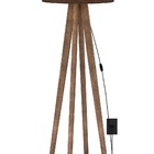 Luminaria De Chão Para Sala 1,58m  Luxo Cúpula Marrom