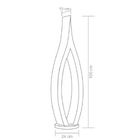 Luminária De Chão Piso Madeira Chama G9 Cúpula Em Vidro Freijó