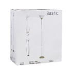 Luminária de Chão Prata Plástico e Metal 1,77m E27 Basic Inspire