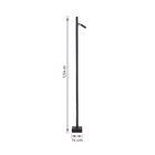Luminária de Chão Preta de Metal Com LED Integrado 154,5m New Style Spotline