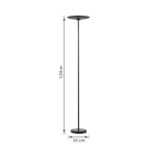 Luminária de Chão Preta de Metal Com LED Integrado 159,5m Dot Spotline