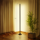 Luminária de Chão Preto Metal com 3 Tons de Luz 1,4m Inspire