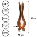 Luminária De Chão Santa Maria Mdf Luminária - Marrom 60x18cm