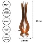 Luminária De Chão Santa Maria Mdf Luminária - Marrom 75x23cm