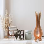 Luminária De Chão Santa Maria Mdf Luminária - Marrom 75x23cm