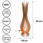 Luminária De Chão Santa Maria Mdf Luminária - Mdf Cru 90x28cm