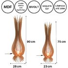 Luminária De Chão Santa Maria Mdf Luminária - Mdf Cru Kit Com