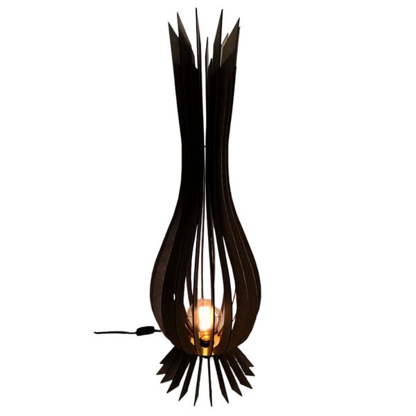 Luminária De Chão Santa Maria Mdf Luminária - Preto 75x23cm