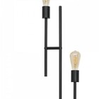 Luminária De Chão Slim Metálica Estilo Industrial P/2 Lâmpada