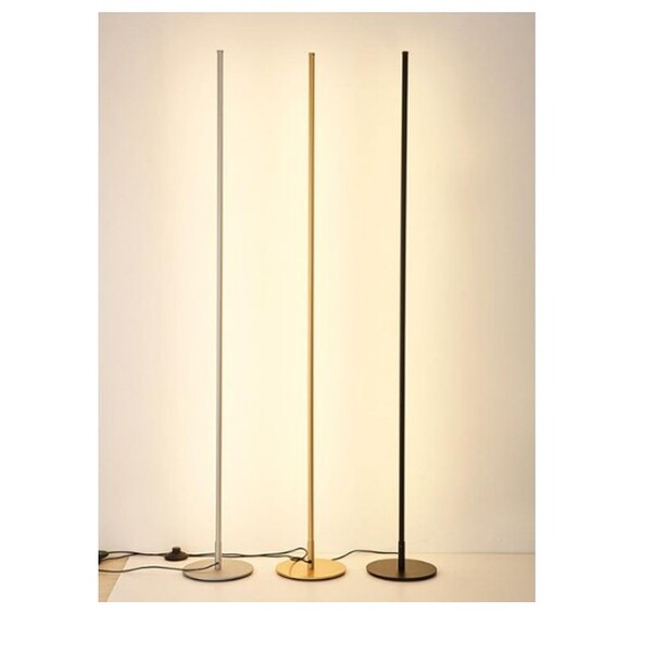 Luminária De Chão Slim Perfil P/ Fita Led 1,20m Base Metálica