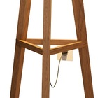 Luminária De Chão Tripé Celta Com Cúpula Abajur Off White/nat