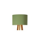 Luminária De Chão Tripé Celta Com Cúpula Abajur Verde/nature