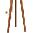 Luminária De Chão Tripé Delta Com Cúpula Abajur Off White/nat