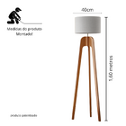 Luminária De Chão Unidecor Pés Maciços Cúpula Palha