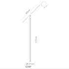 Luminaria de Chão Work Station Articulado C207 Golden Art