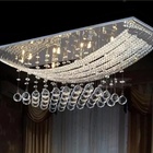 Luminaria De Cristal  Moderno Retangular Para Mesa De Jantar