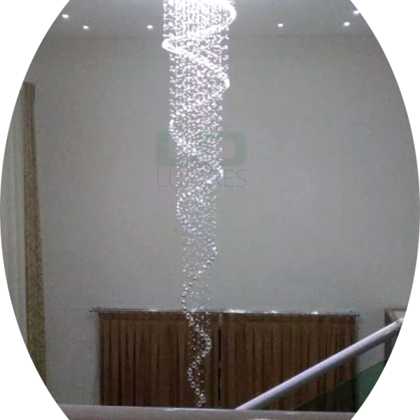 Luminária De Cristal Honey Com Base De Inox 60cm De Diâmetro