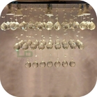 Luminária De Cristal Para Sala Com Base De Inox 50x22cm 70cm