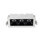 Luminária de Embutir Branca LED 3 Spots 6W Luz Amarela Dot Light Luminatti Bivolt