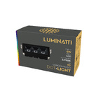 Luminária de Embutir Preta LED 3 Spots 6W Luz Amarela Dot Light Luminatti Bivolt